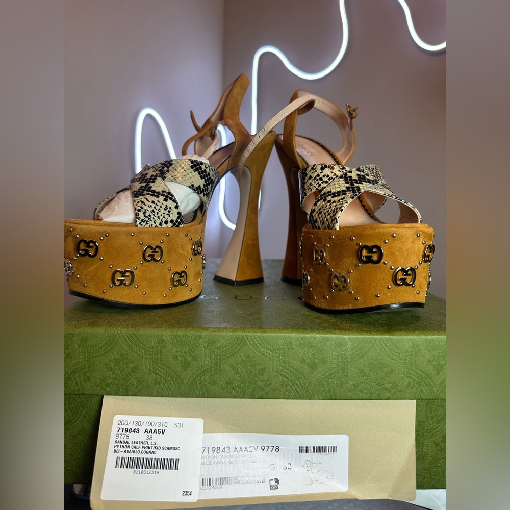 AUTHENTIC Gucci Janaya platform 38
